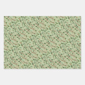 Waterverf Groene Takken Inpakpapier Vel (Voorkant 3)