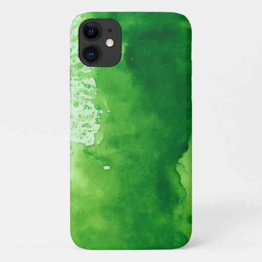 waterverf groene textuur achtergrond iPhone Hoesje (Achterkant)