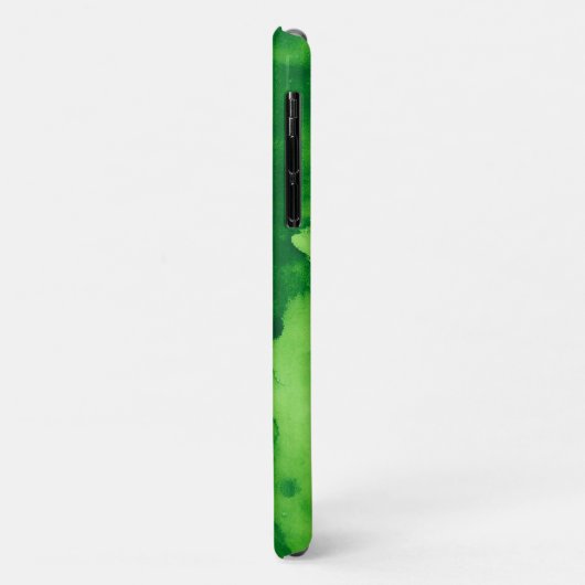 waterverf groene textuur achtergrond iPhone Hoesje (Achterkant/links)