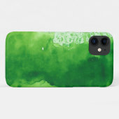 waterverf groene textuur achtergrond iPhone Hoesje (Achterkant (horizontaal))