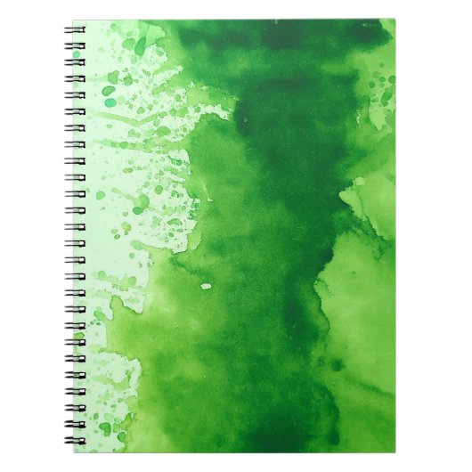 waterverf groene textuur notitieboek (Voorkant)