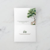 Waterverf Groene Tractor Boerderij Dank u Kaarten (Binnen)