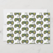 Waterverf Groene Tractor Foto 2e Verjaardag Bedankkaart (Achterkant)