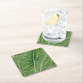 Waterverf Groene Tropische Bladeren Kartonnen Onderzetters (Insitu)