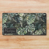 Waterverf groene tropische bosbladeren bureaumat