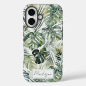 Waterverf groene tropische bosbladeren Case-Mate iPhone case (Achterkant)