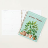 Waterverf groene tropische kamerplant tuin planner (Display)