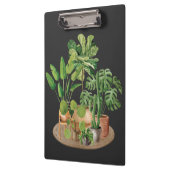 Waterverf groene tropische kamerplanten klembord (Links)