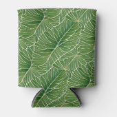 Waterverf Groene Tropische Lagen Patroon Blikjeskoeler (Voorkant)