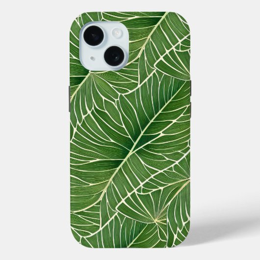 Waterverf Groene Tropische Lagen Patroon Case-Mate iPhone Case (Achterkant)