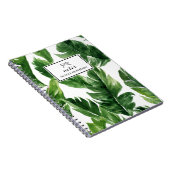 Waterverf Groene Tropische Lagen Patroon Notitieboek (Rechterzijde)