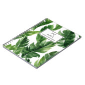 Waterverf Groene Tropische Lagen Patroon Notitieboek (Linkerzijde)