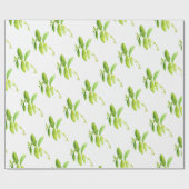 Waterverf Groene tuinkeuken met plant Cadeaupapier (Vlak)