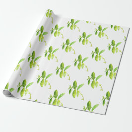 Waterverf Groene tuinkeuken met plant Cadeaupapier