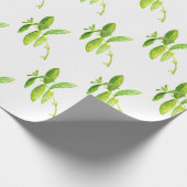 Waterverf Groene tuinkeuken met plant Cadeaupapier (Hoek)