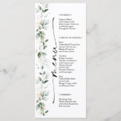 Waterverf Groene Tweekantige Trouwmenu Menu (Voorkant)