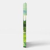 waterverf groene valleyschilderingen Telefoontas iPhone Hoesje (Rechterkant)