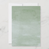 Waterverf Groene vetplanten Zomertuin Bruiloft Kaart (Achterkant)