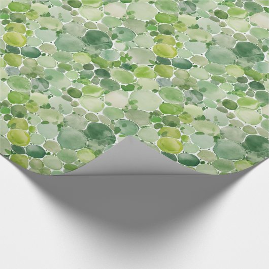 Waterverf Groene Vlekken Cadeaupapier (Hoek)