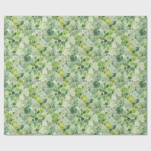 Waterverf Groene Vlekken Cadeaupapier (Vlak)