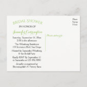 Waterverf Groene Vrijgezellenfeest Champagneglazen Uitnodiging Briefkaart (Achterkant)