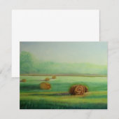 Waterverf Groene weide hooivelden Notitiekaartje (Voorkant / Achterkant)