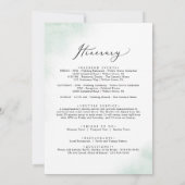 Waterverf groene welkomstbrief en reisroute (Achterkant)