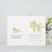 Waterverf groene willow catkins bruiloft (Staand voorkant)