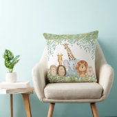Waterverf groenery giraffe pasgeborene safari crèc kussen (Stoel)