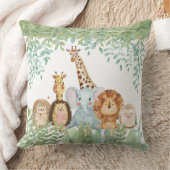 Waterverf groenery giraffe pasgeborene safari crèc kussen (Deken)