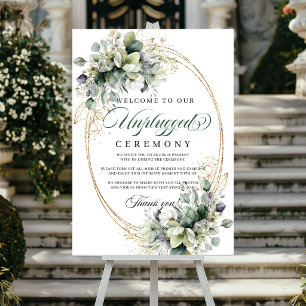Waterverf Groenery Goud Ongestoorde Ceremonie Trou Poster