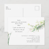 Waterverf Groenery Viering van het Leven Briefkaart (Voorkant / Achterkant)