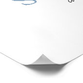 Waterverf groenige stoffige blauwe welkomstbord poster (Hoek)