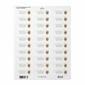 Waterverf Groente & Fruit Retouradreslabel Etiket (Full Sheet)