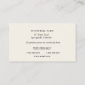 Waterverf Groente op gebroken wit Visitekaartje (Achterkant)