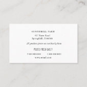 Waterverf Groente op Wit Visitekaartje (Achterkant)