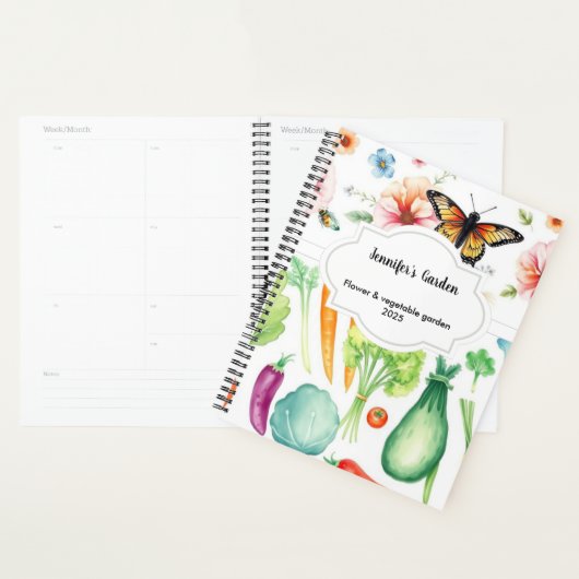 Waterverf Groenten Bloemen Persoonlijke Tuin Plan Planner (Display)