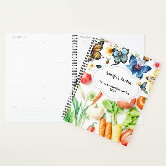 Waterverf Groenten Bloemen Persoonlijke Tuin Plan Planner (Display)
