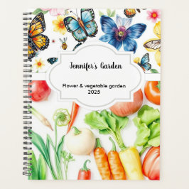 Waterverf Groenten Bloemen Persoonlijke Tuin Plan Planner