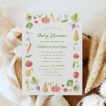 Waterverf Groenten Boerenmarkt Baby Shower
