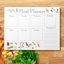 Waterverf Groenten & Fruit Maaltijdplanner Notitieblok