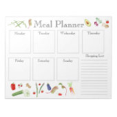 Waterverf Groenten & Fruitmaaltijdplanner Notitieblok (Voorkant)