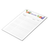 Waterverf groenten, keukengerei notitieblok (Schuin)