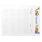 Waterverf groenten, keukengerei notitieblok (Voorkant)