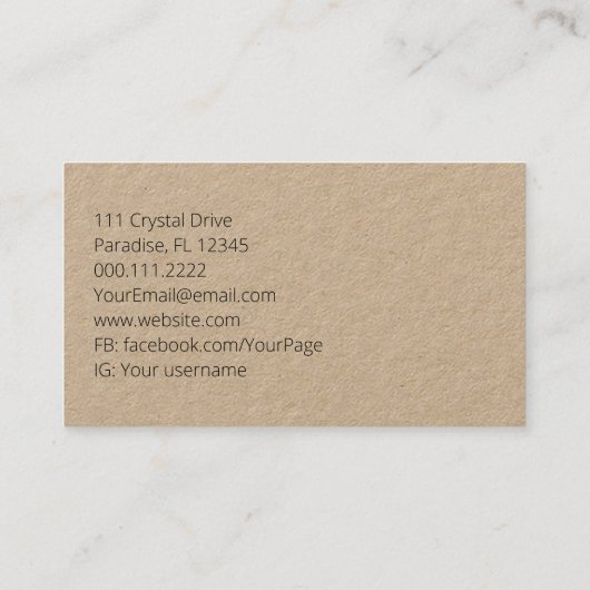 Waterverf groenten Landscaping Gardener Visitekaartje (Achterkant)