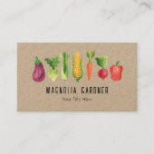 Waterverf groenten Landscaping Gardener Visitekaartje (Voorkant)