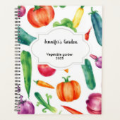 Waterverf Groenten Patroon Persoonlijke tuin Planner (Voorkant)