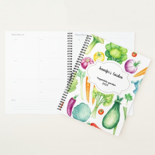 Waterverf Groenten Patroon Persoonlijke tuin Planner (Display)