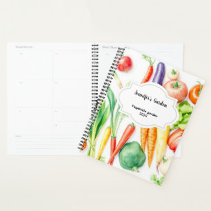 Waterverf Groenten Patroon Persoonlijke tuin Planner