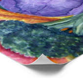 Waterverf groenten poster (Hoek)